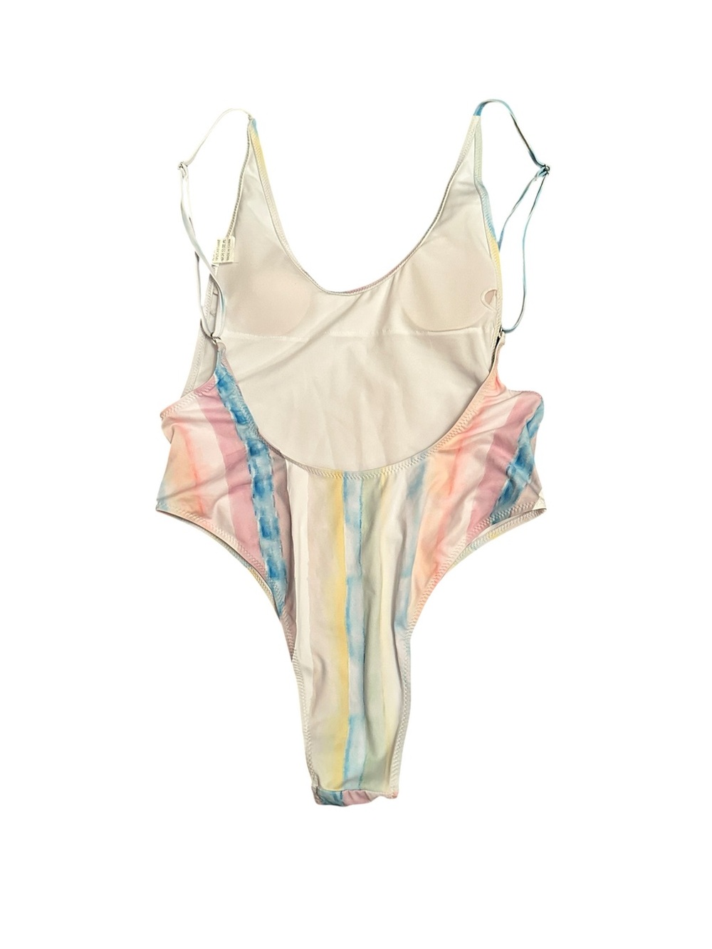 Women’s Cupshe Pastel Striped One-Piece Swimsuit Size M - Picture 2 of 4